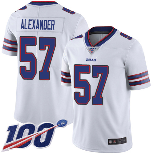 Men Buffalo Bills #57 Lorenzo Alexander White Vapor Untouchable Limited Player 100th Season NFL Jersey->buffalo bills->NFL Jersey